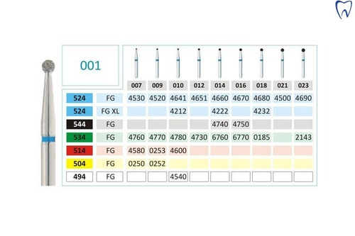 Wiertło FG diamentowe 001