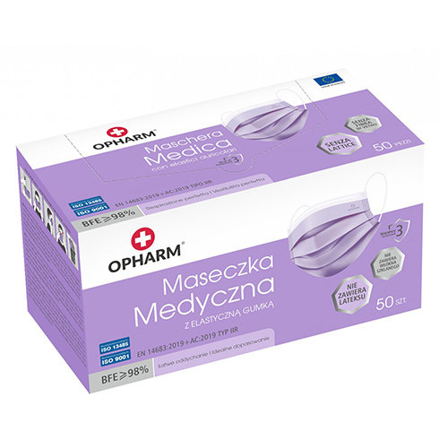 Maseczki Medyczne Opharm 50 sztuk