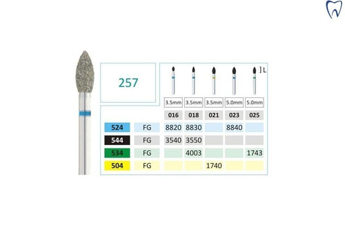Wiertło FG diamentowe 257