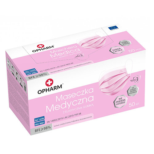 Maseczki Medyczne Opharm 50 sztuk