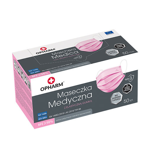 Maseczki Medyczne Opharm 50 sztuk