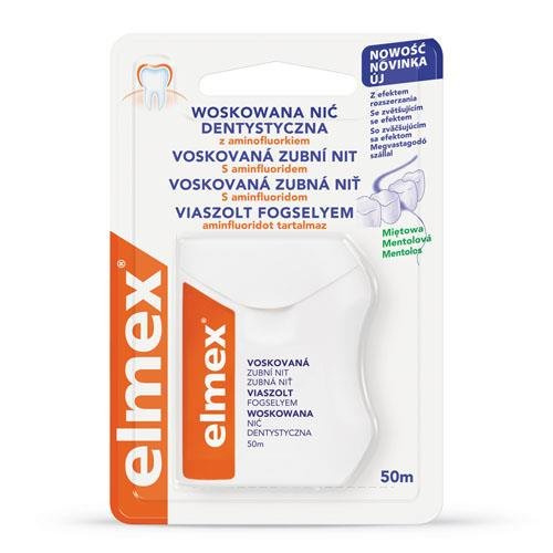 Elmex nić dentystyczna woskowana 50m